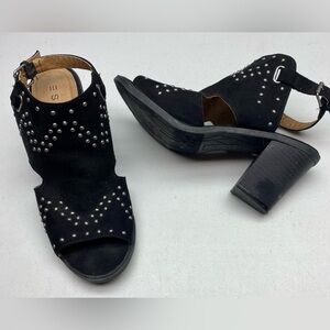 Espirit BLK Sling Back Open Toe Heels, 8 Summer Sale